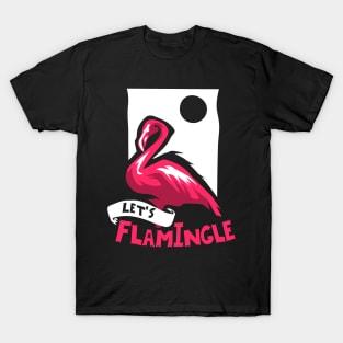 Let's flamingle Shirt funny flamingo gift T-Shirt